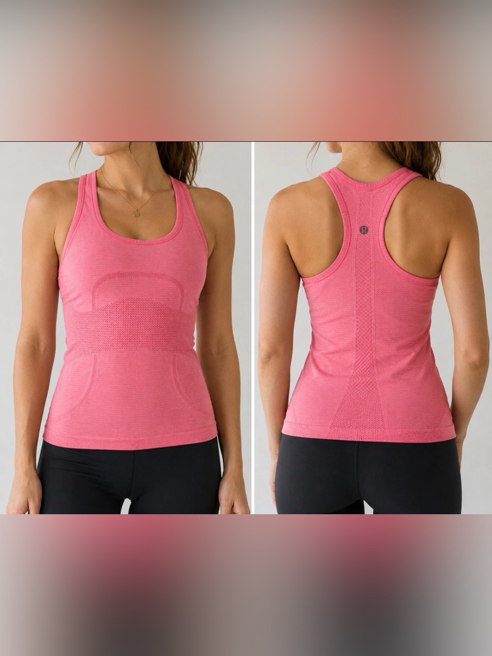 lululemon athletica Pink Seamless Racerback Tank Top